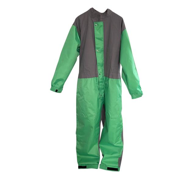 Blæsedragt i grøn/grå, str. 3XL