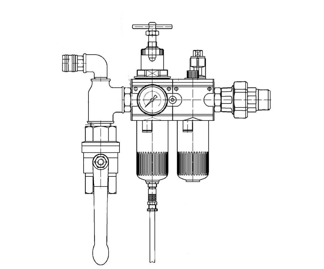 Komplet trykregulator